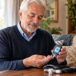 Monitoreo de glucosa en adultos mayores con dispositivo digital avanzado en casa